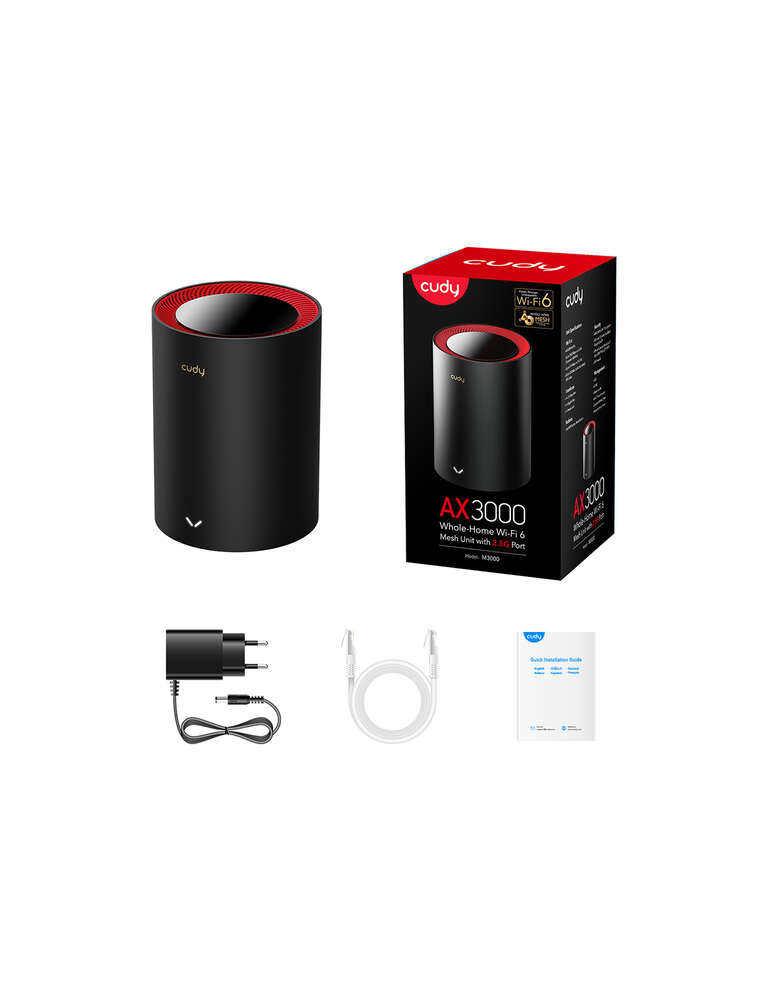 Sistema Mesh Wi-Fi 6 Cudy AX3000 - 2,5G WAN, Copertura 2500 Mq, VPN, Ideale Per Internet 1Gig+ - Foto 2