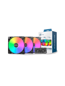 MONTECH GF120 PWM BLACK PACK 3 + HUB 120X120