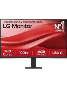LG 27U421A-B Monitor Curvo 27" Full HD 100Hz VA HDR10 USB-C Flicker Free Preto