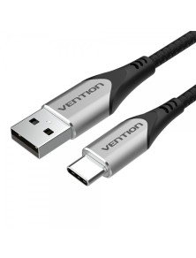 Cabo Vention USB-A Macho para USB-C Macho 3A 60W 480Mbps - 3m - Cor Cinza