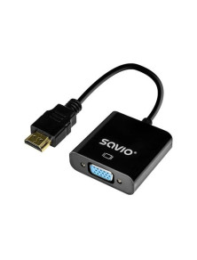 ADAPTADOR HDMI A VGA NEGRO SAVIO AK-75 M/H