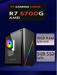 RYZEN7 5700G | 2 x RAM 8GB DDR4 3200 CL22 | SSD SATA 500GB 500/500