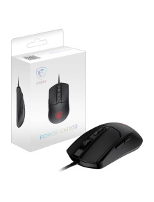 Rato Óptico MSI Forge GM100 RGB 6400DPI Preto