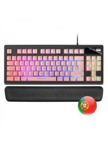 Mars Gaming MKAX Teclado Gaming RGB Rosa Português