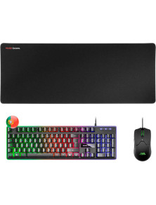 Mars Gaming: Teclado Híbrido H-MECH - Mouse Ultraleve 10K - Mousepad XXL - Tecnologia H-MECH