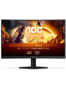 Monitor AOC G4 de 27" Curvo 1500R LED Fast VA FullHD 280Hz HDR10 -1ms -  HDMI, DisplayPort, Áudio