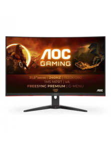 AOC G4 31,5" 240Hz LED VA FullHD Curvo 1500R - FreeSync Premium -  1ms -HDMI, DisplayPort, Áudio