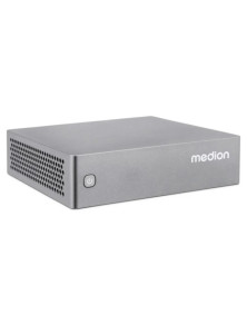 Mini computador Medion S06e MD35340 Intel N100 - HDMI, DisplayPort, USB 3.2, USB-C, RJ-45, Wi-Fi 6, Bluetooth - Cinza