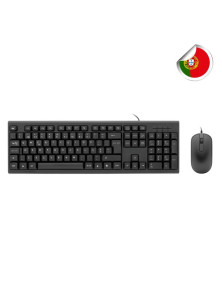 Conjunto Teclado E Rato Coolbox C/ Fios Preto