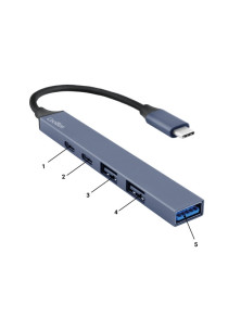 Hub USB-C CoolBox 5 em 1 miniDOCK5